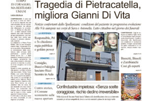 La prima pagina dell’edizione in edicola oggi
