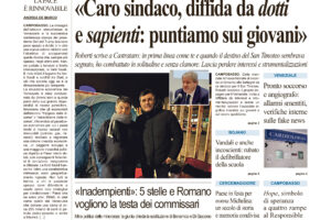 La prima pagina dell’edizione in edicola oggi