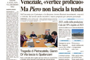 La prima pagina dell’edizione in edicola oggi