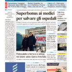 La prima pagina dell’edizione in edicola oggi