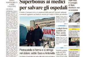 La prima pagina dell’edizione in edicola oggi