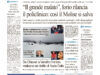 La prima pagina dell’edizione in edicola oggi