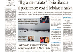 La prima pagina dell’edizione in edicola oggi