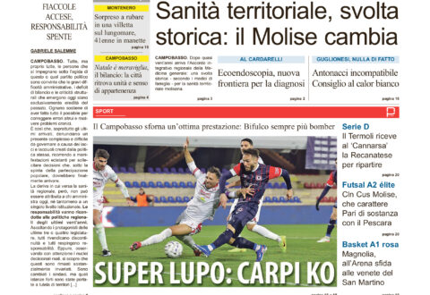 L’edizione completa di Primo Piano Molise del 18 gennaio