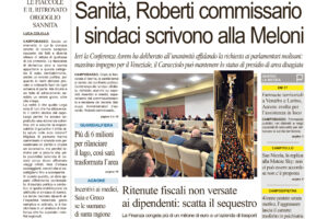 La prima pagina dell’edizione in edicola oggi