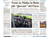 La prima pagina dell’edizione in edicola oggi
