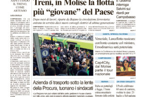 La prima pagina dell’edizione in edicola oggi