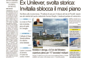 La prima pagina dell’edizione in edicola oggi