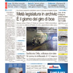 La prima pagina dell’edizione in edicola oggi