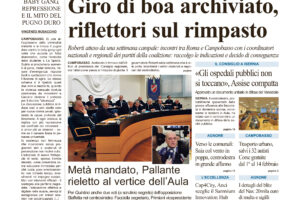 La prima pagina dell’edizione in edicola oggi