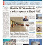 La prima pagina dell’edizione in edicola oggi