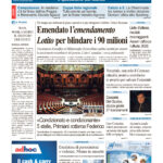 La prima pagina dell’edizione in edicola oggi