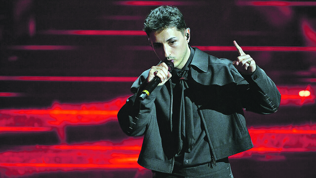 Italian singer Nayt performs on stage at the Ariston theatre during the 76th edition of the Sanremo Italian Song Festival, in Sanremo, Italy, 25 February 2026. The music festival will run from 24 to 28 February 2026.  ANSA/RICCARDO ANTIMIANI
