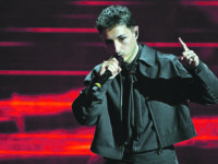 Italian singer Nayt performs on stage at the Ariston theatre during the 76th edition of the Sanremo Italian Song Festival, in Sanremo, Italy, 25 February 2026. The music festival will run from 24 to 28 February 2026. ANSA/RICCARDO ANTIMIANI