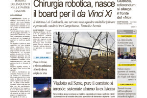 La prima pagina dell’edizione in edicola oggi