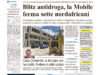 La prima pagina dell’edizione in edicola oggi