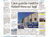 La prima pagina dell’edizione in edicola oggi