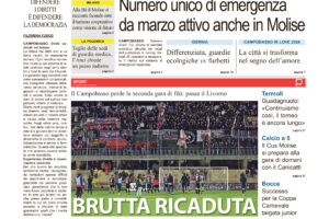 La prima pagina dell’edizione in edicola oggi