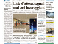 La prima pagina dell’edizione in edicola oggi