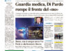 La prima pagina dell’edizione in edicola oggi