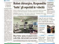 La prima pagina dell’edizione in edicola oggi