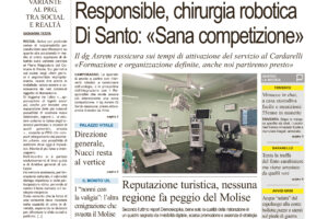 La prima pagina dell’edizione in edicola oggi