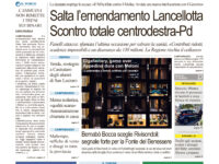 La prima pagina dell’edizione in edicola oggi
