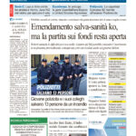 La prima pagina dell’edizione in edicola oggi