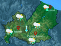 Allerta gialla in Molise: piogge, neve e temperature in calo