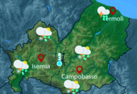 Allerta gialla in Molise: piogge, neve e temperature in calo
