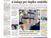 La prima pagina dell’edizione in edicola oggi