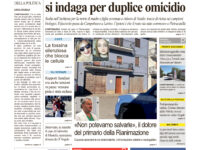 La prima pagina dell’edizione in edicola oggi