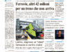 La prima pagina dell’edizione in edicola oggi