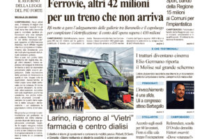 La prima pagina dell’edizione in edicola oggi