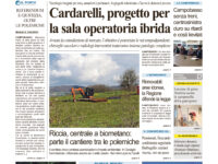La prima pagina dell’edizione in edicola oggi