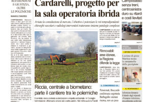 La prima pagina dell’edizione in edicola oggi