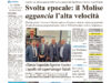La prima pagina dell’edizione in edicola oggi