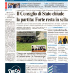 La prima pagina dell’edizione in edicola oggi