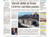 La prima pagina dell’edizione in edicola oggi