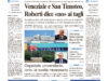La prima pagina dell’edizione in edicola oggi