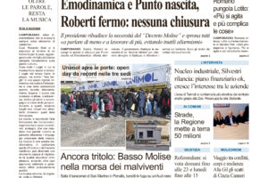 La prima pagina dell’edizione in edicola oggi