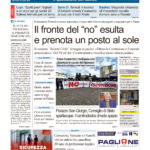 La prima pagina dell’edizione in edicola oggi
