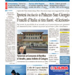 La prima pagina dell’edizione in edicola oggi