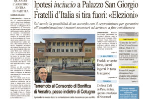 La prima pagina dell’edizione in edicola oggi