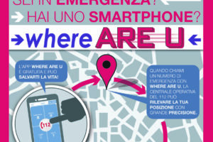 Where Are U, l’app che invia in centrale operativa la posizione di chi sta chiedendo aiuto