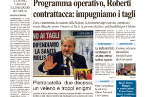 La prima pagina dell’edizione in edicola oggi