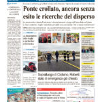 La prima pagina dell’edizione in edicola oggi