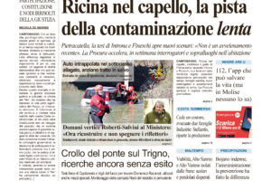 La prima pagina dell’edizione in edicola oggi