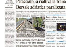 La prima pagina dell’edizione in edicola oggi