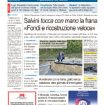 La prima pagina dell’edizione in edicola oggi